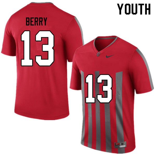 Ohio State Buckeyes #13 Rashod Berry Youth Official Jersey Throwback